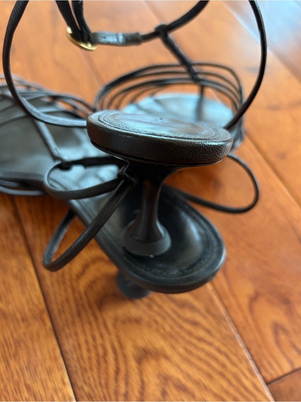 Proenza Schouler Black Cage Leather Sandals - Picture 7 of 12